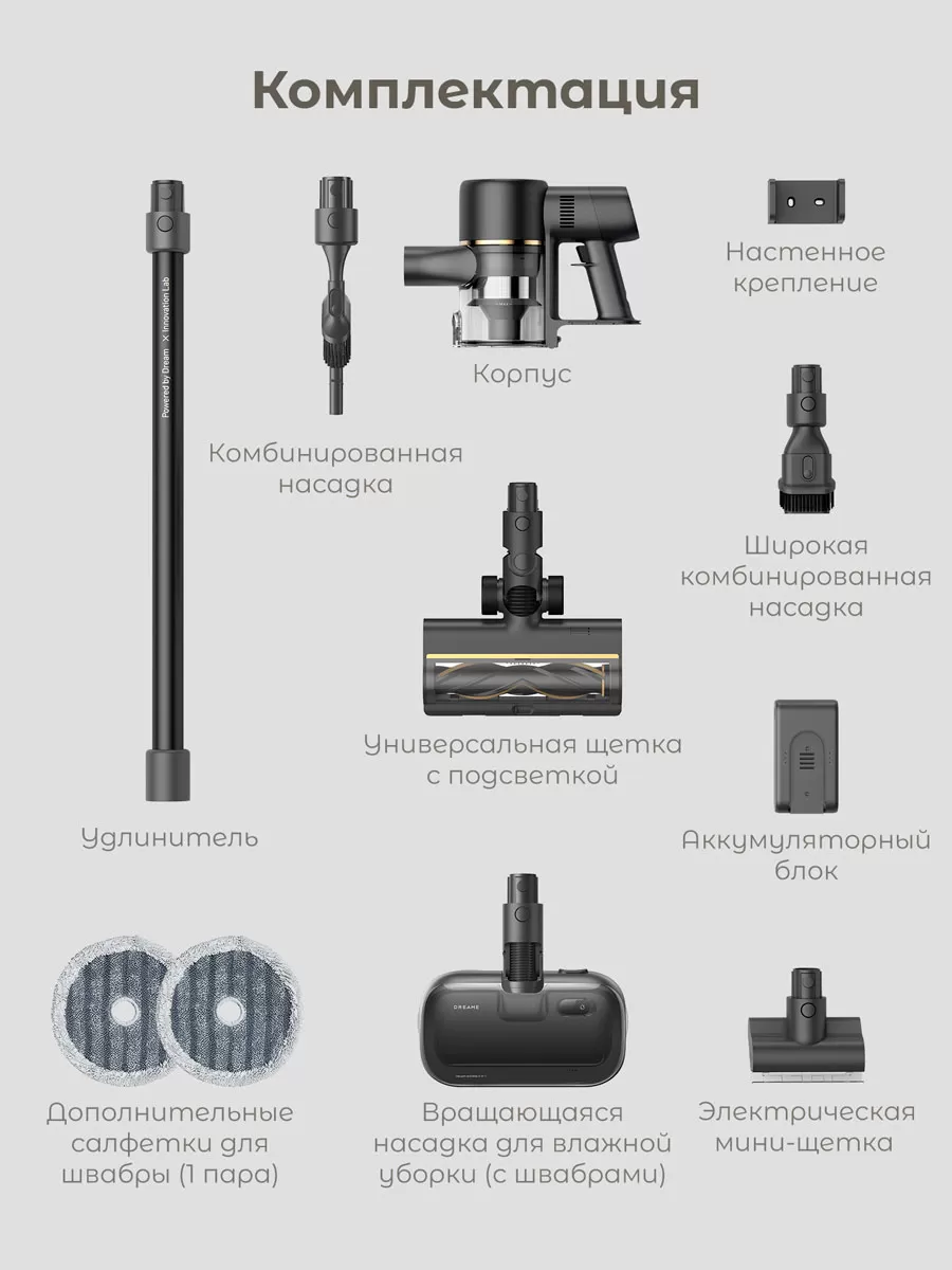 Беспроводной ручной пылесос Dreame R10 Pro Aqua